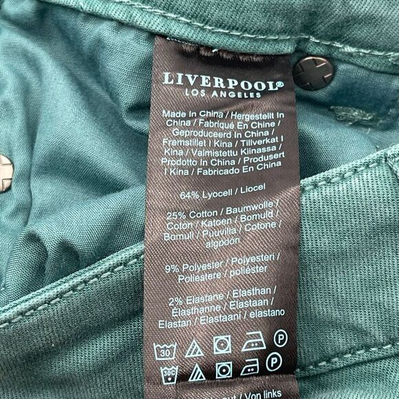 LIVERPOOL Jeans Women's Petite Size 6/28 Teal Green Ankle Skinny Medium Wash NWT - Picture 6 of 16